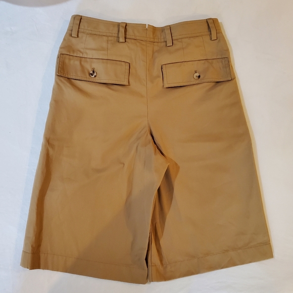 Burberry Pleated Tan / Camel Shorts - Picture 2 of 5